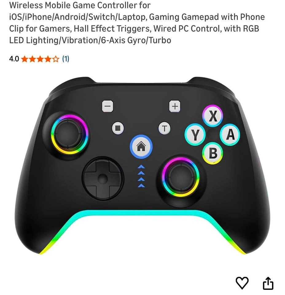 (New) Rechargeable Wireless Game Controller for iOS/iPhone/Andro