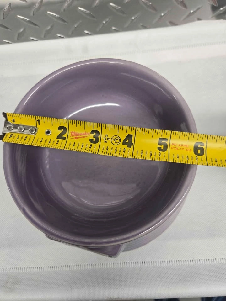 Purple Ceramic Pet Bowl w Bone Design - photo 5