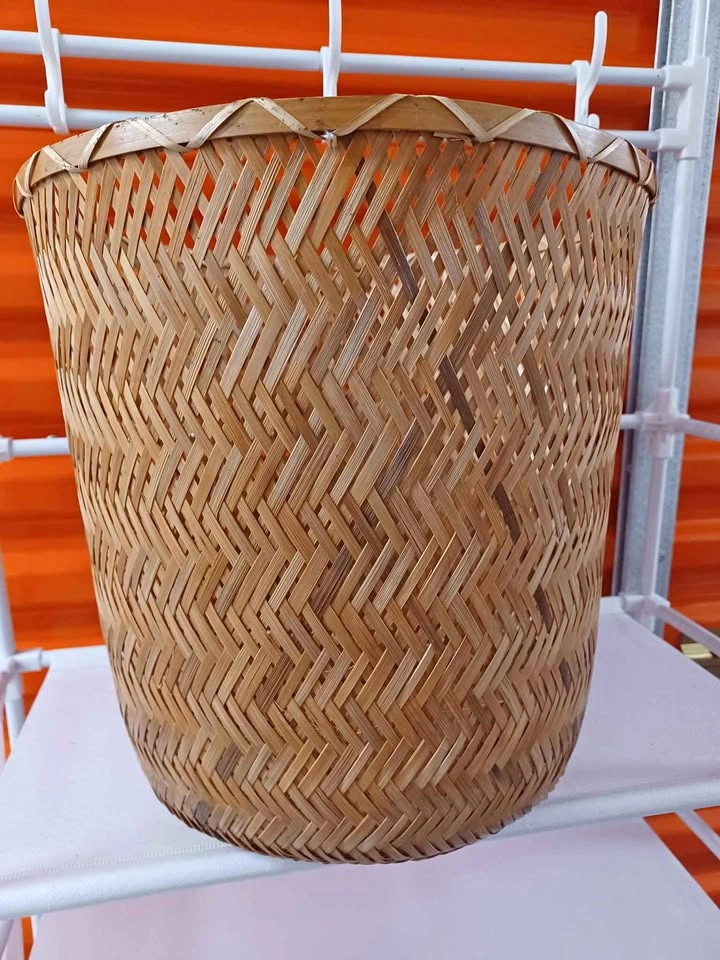 Woven bamboo basket