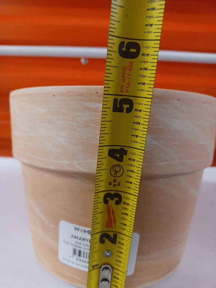 Clay Plant Pot 5.5in Tall 6.5in Diameter - photo 3