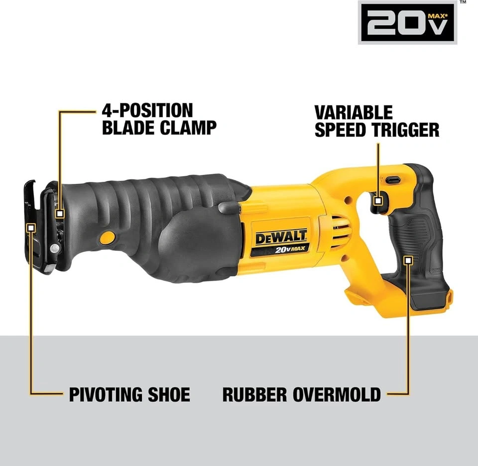 DEWALT 20V MAX Reciprocating Saw, Tool Only (DCS380B) - photo 2