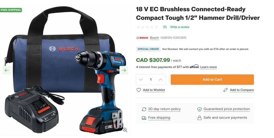 Bosch 18V Hammer Drill/Driver - Brushless Compact Tough - photo 5