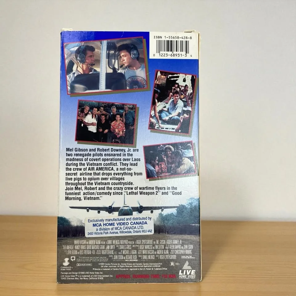 Air America 1990 Mel Gibson Roger Spottiswoode VHS Tape image indicator(3)