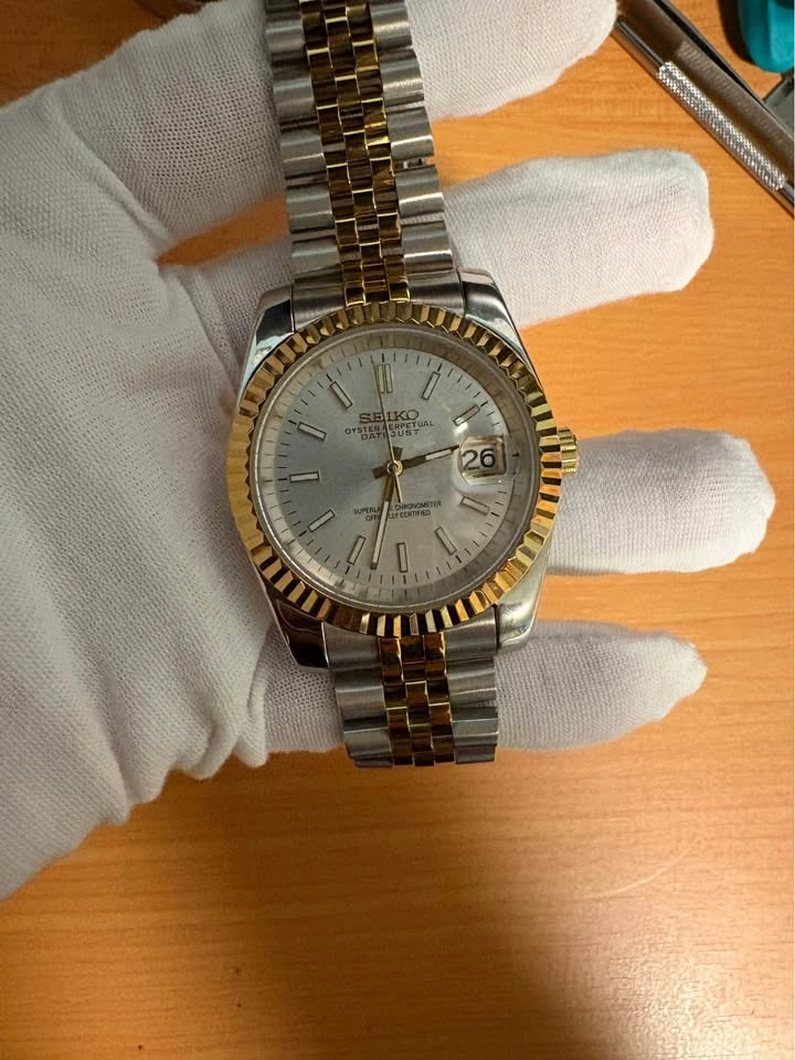 Custom Seiko Mod Automatic Watch - Two Tone 40mm - photo 2