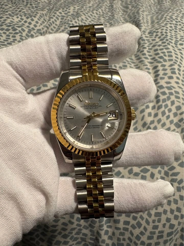 Custom Seiko Mod Automatic Watch - Two Tone 40mm - photo 3