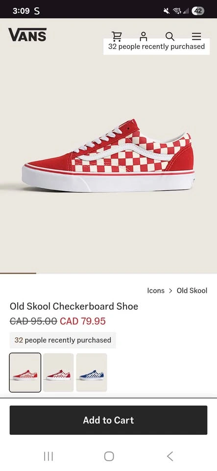 Vans Old Skool Checkerboard Shoes - Size 10 - photo 3