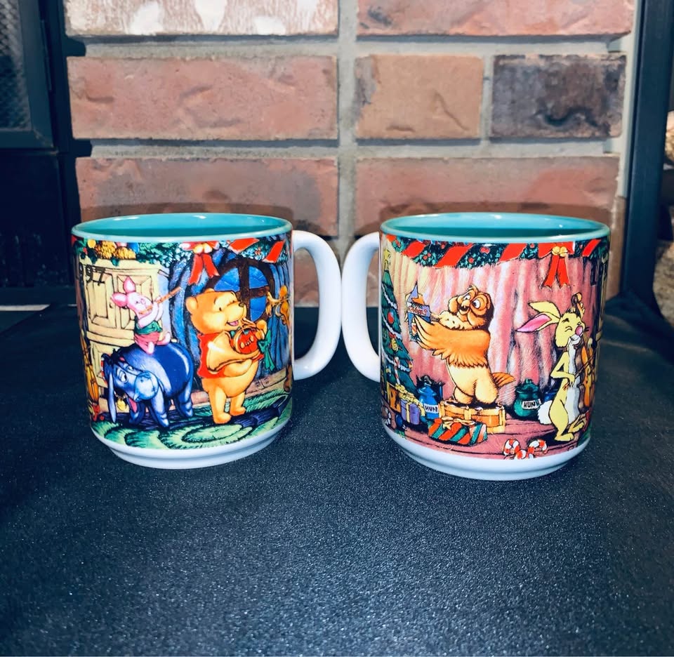Vintage Disney Pooh's Christmas Mug Set of 2 - photo 2