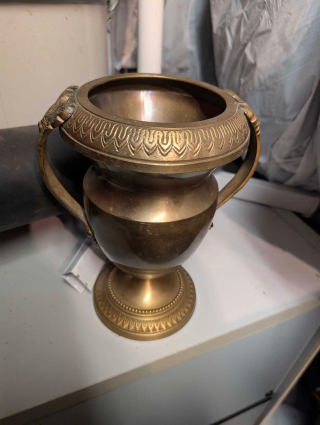 Antique Brass Vase Urn