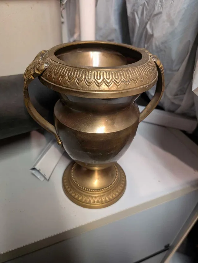 Antique Brass Vase Urn image indicator(2)