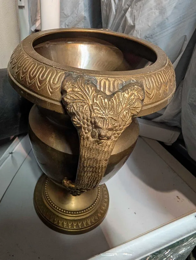 Antique Brass Vase Urn image indicator(3)