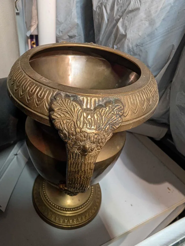 Antique Brass Vase Urn image indicator(4)