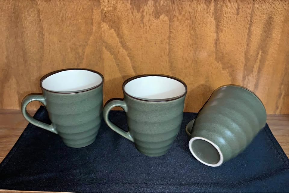 Green Coffee Mugs - Set of 3 replacement