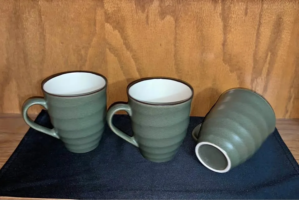 Green Coffee Mugs - Set of 3 replacement thumbnail