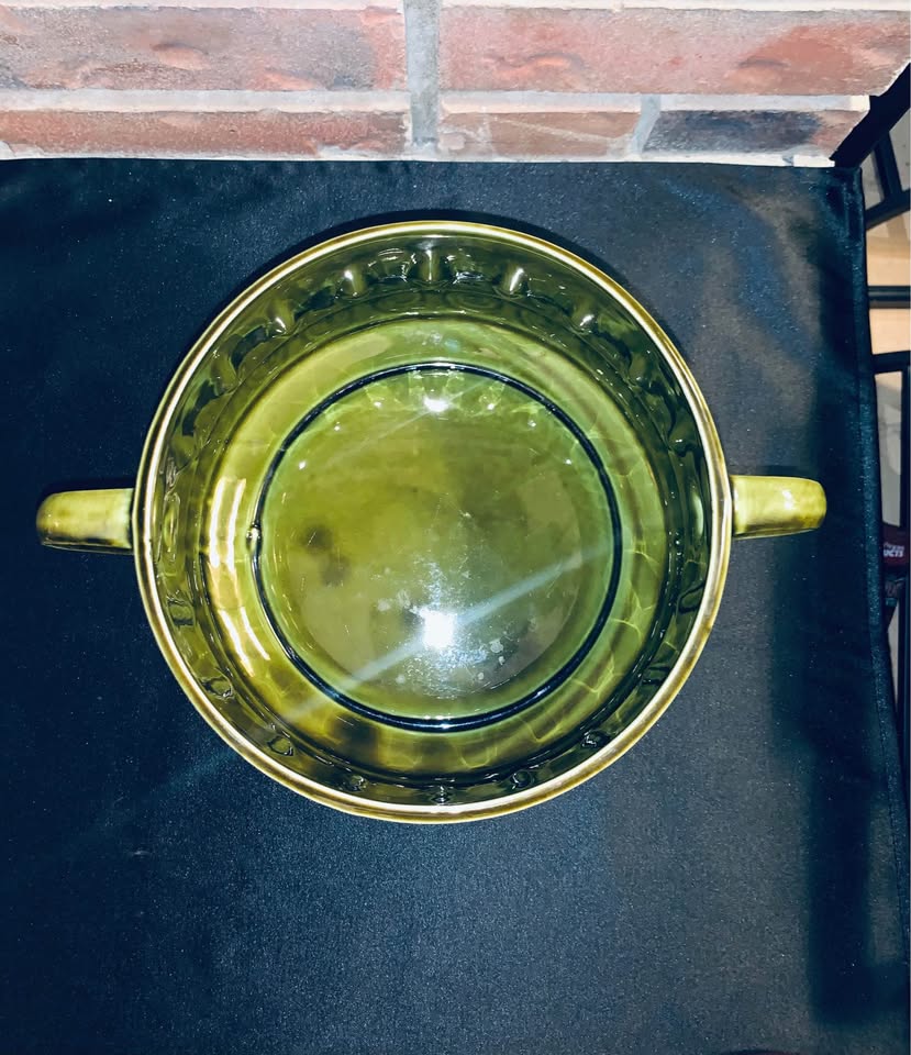Vintage Green Arrowheads Soup Serving Dish Bowl - photo 3