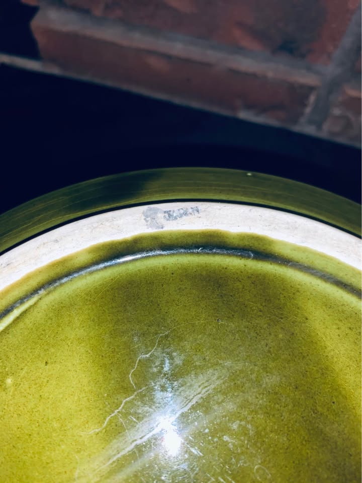 Vintage Green Arrowheads Soup Serving Dish Bowl - photo 4