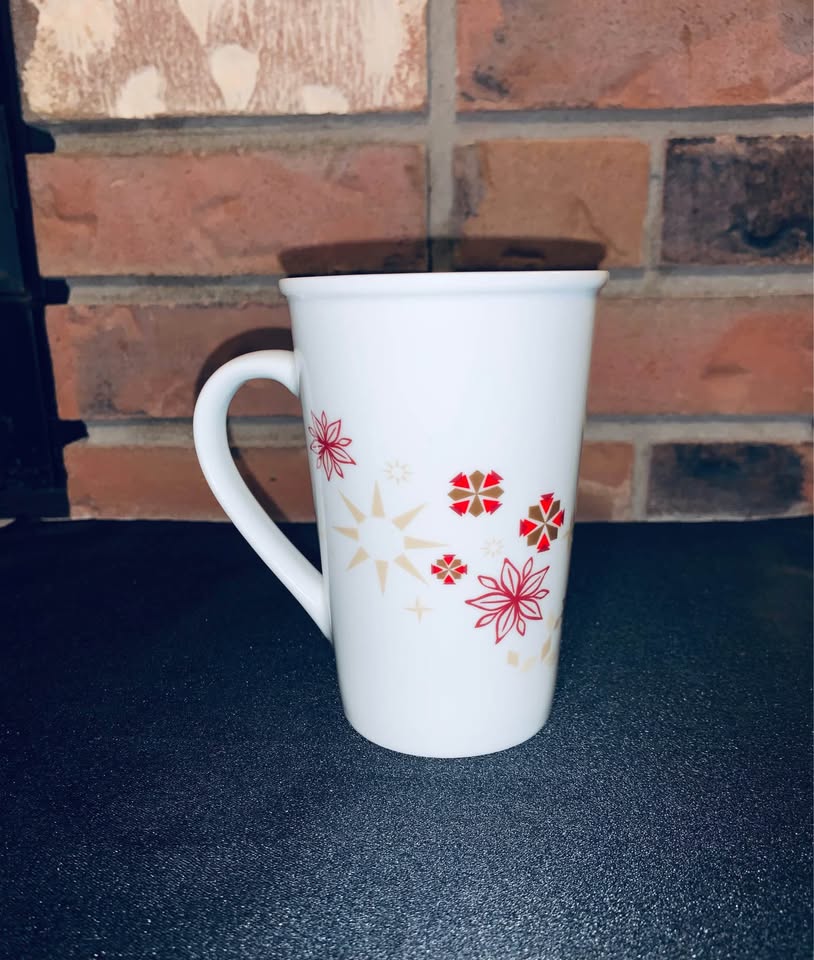 Starbucks Christmas Mug Poinsettia Latte Coffee Tea 12 oz - photo 2