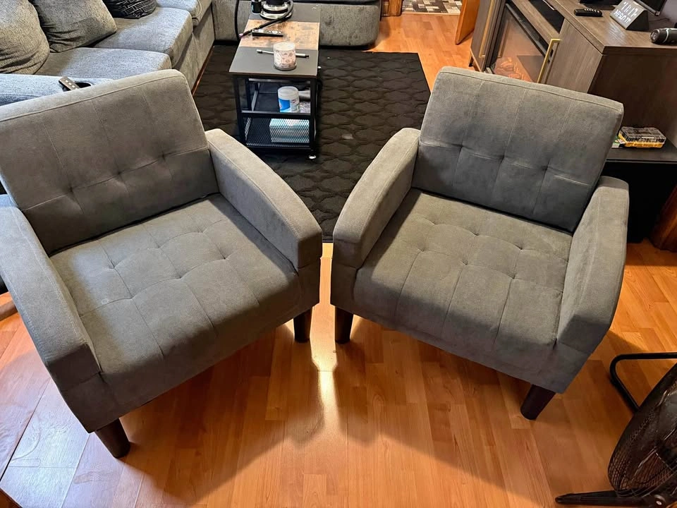 Set of 2 Mid Century Modern Accent Chairs