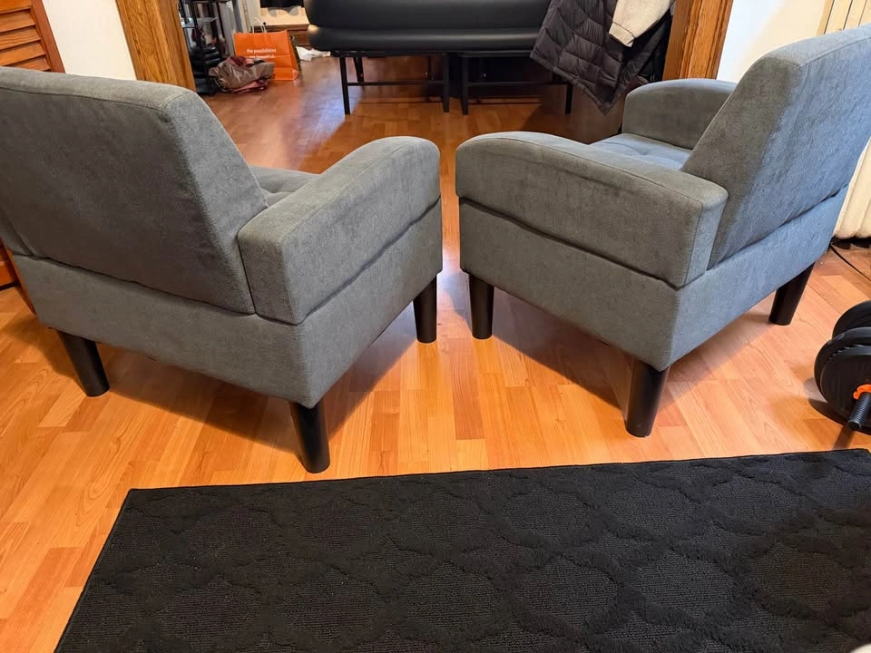 Set of 2 Mid Century Modern Accent Chairs - photo 2