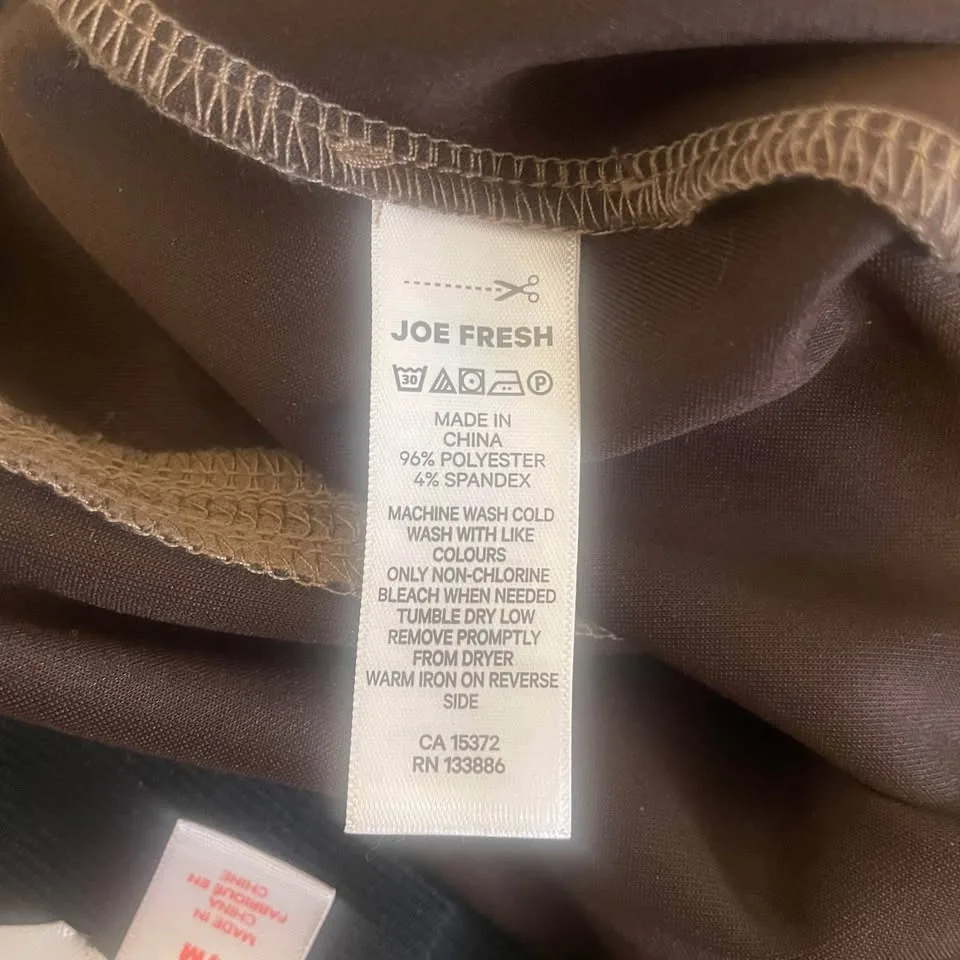 Joe Fresh Brown Faux Suede Legging Pants Size Medium image indicator(6)