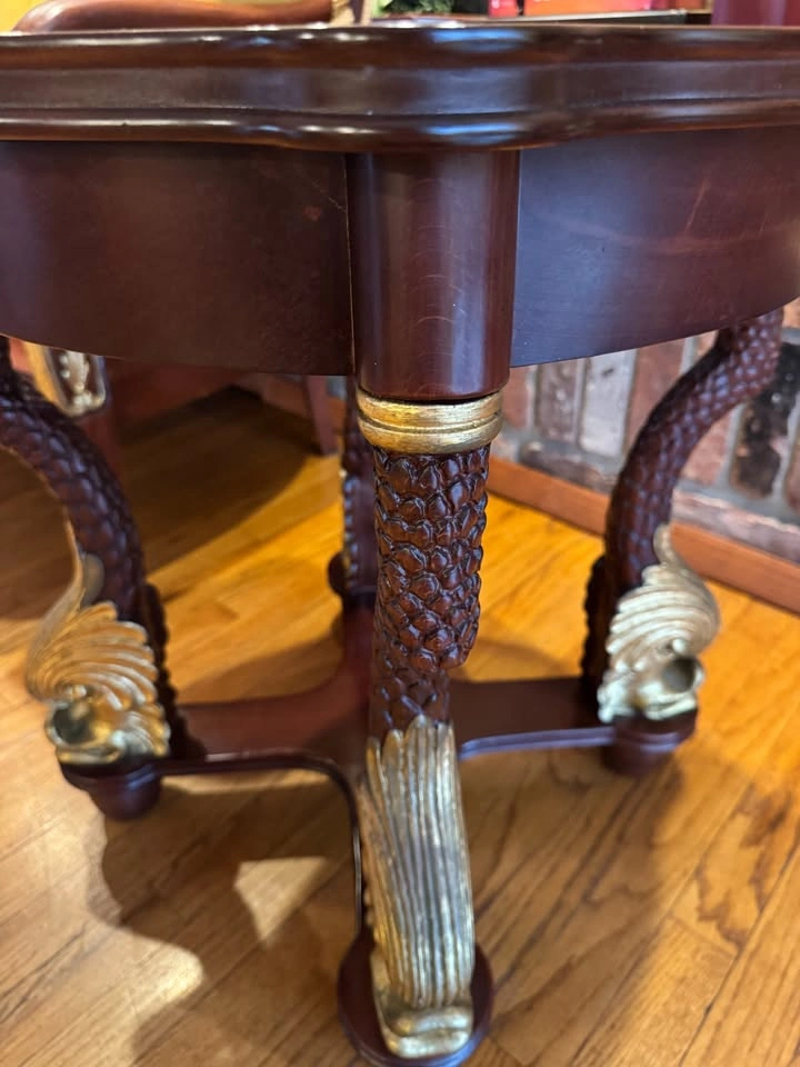 Colombo Italian Carved Mahogany Side Tables (Set of 2) - photo 3