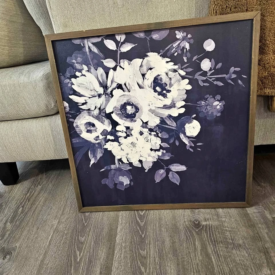 Hobby Lobby Floral Wall Art Framed Decor 2'x2'