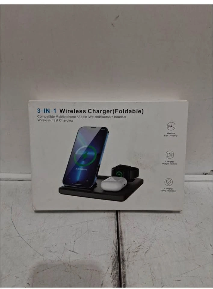 3 in 1 Foldable Charging Station for Apple Wireless Charger - Bl - photo 4