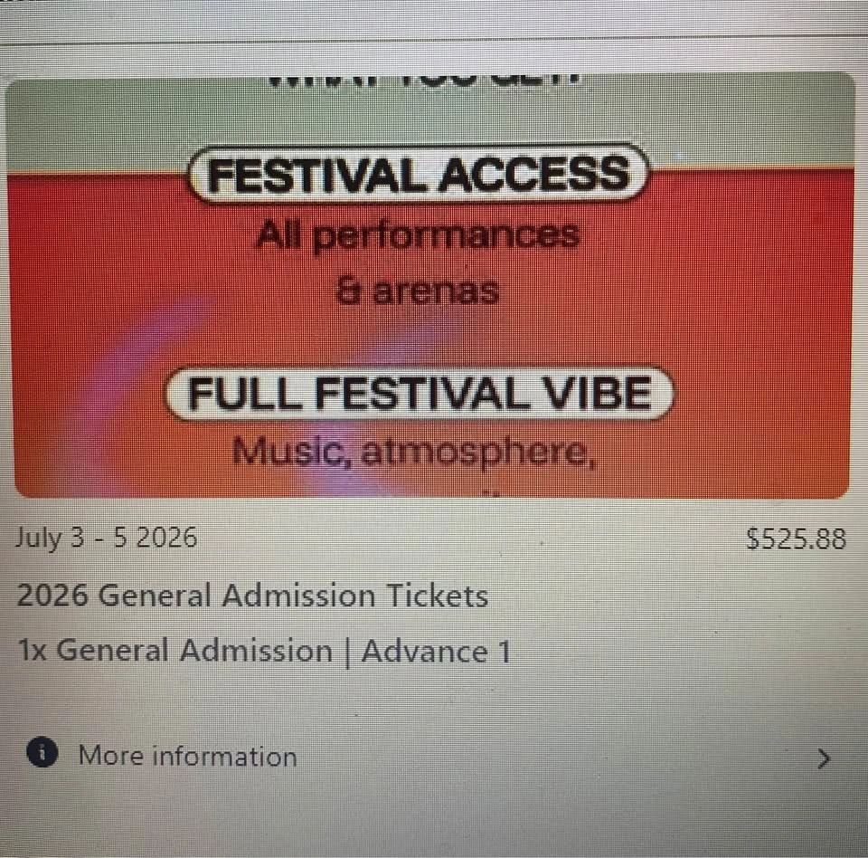 Afro Nation Festival Ticket