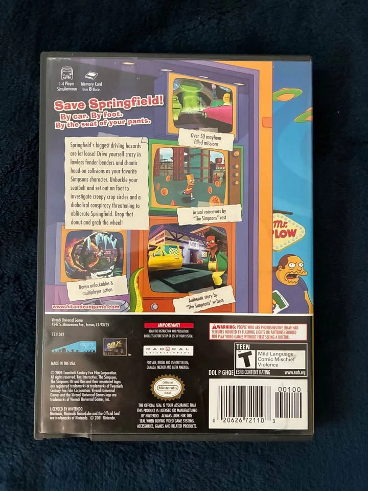 Simpsons Hit & Run GameCube - Complete (CIB) - Tested - photo 4