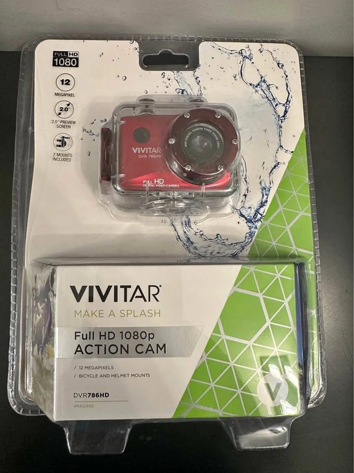 VIVITAR HD CAMERA WITH WATERPROOF CASE $60 GOPRO