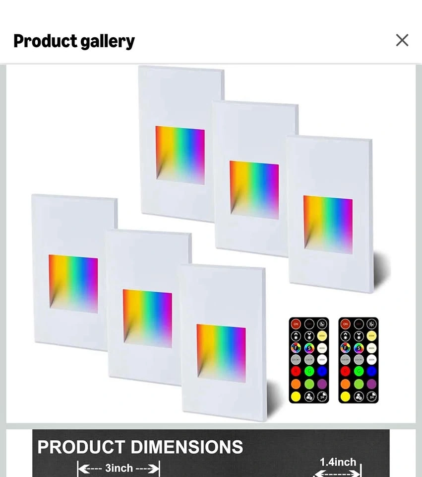 RGB Step Lights - Indoor/Outdoor Color Changing Deck Lights