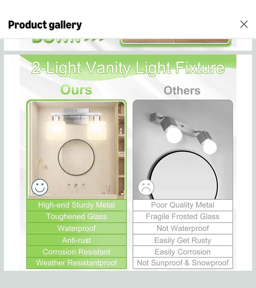 Brushed Nickel Vanity Light Fixtures - Modern Wall Sconces - photo 5