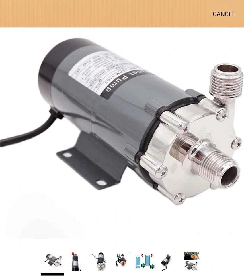Homebrew Wort Pump MP15RM - Food Grade Stainless Steel