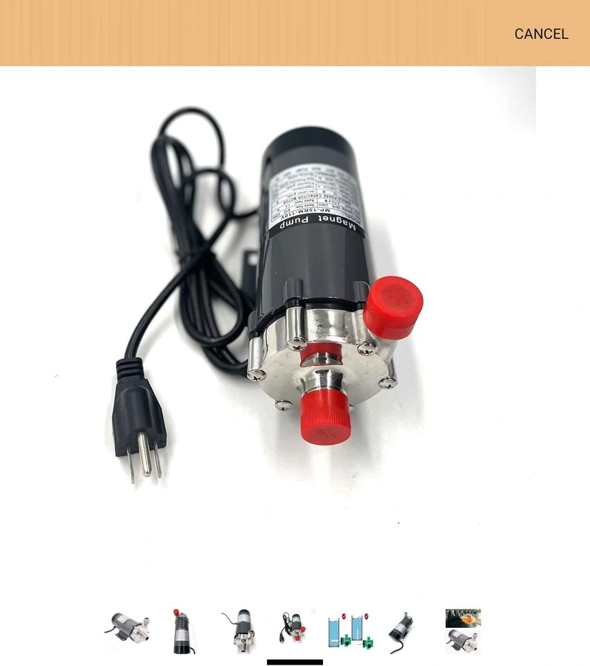 Homebrew Wort Pump MP15RM - Food Grade Stainless Steel - photo 3