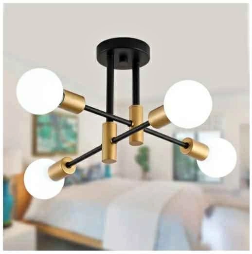 Modern Sputnik Chandelier Ceiling Light Fixtures, 4-Lights