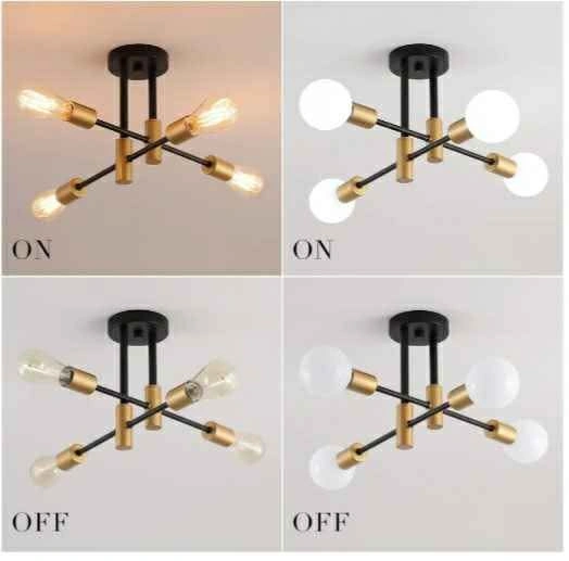 Modern Sputnik Chandelier Ceiling Light Fixtures, 4-Lights - photo 5
