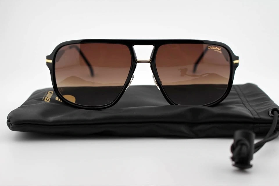 Carrera Men’s Sunglasses 296-S Black Gradient Brown Lens 60-15-1