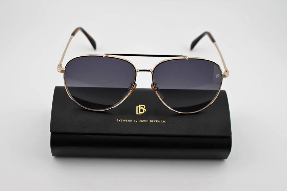 David Beckham Men’s Sunglasses Aviator DB 1102/F/S Gold
