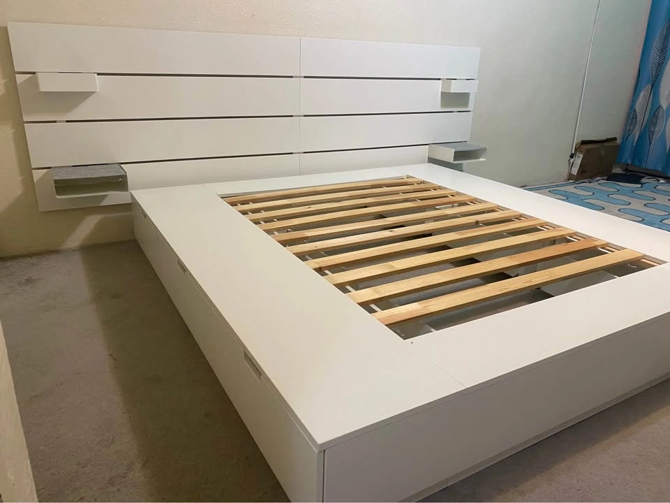 NORDLI queen bed with 6 hydraulic drawers and headboard - photo 4