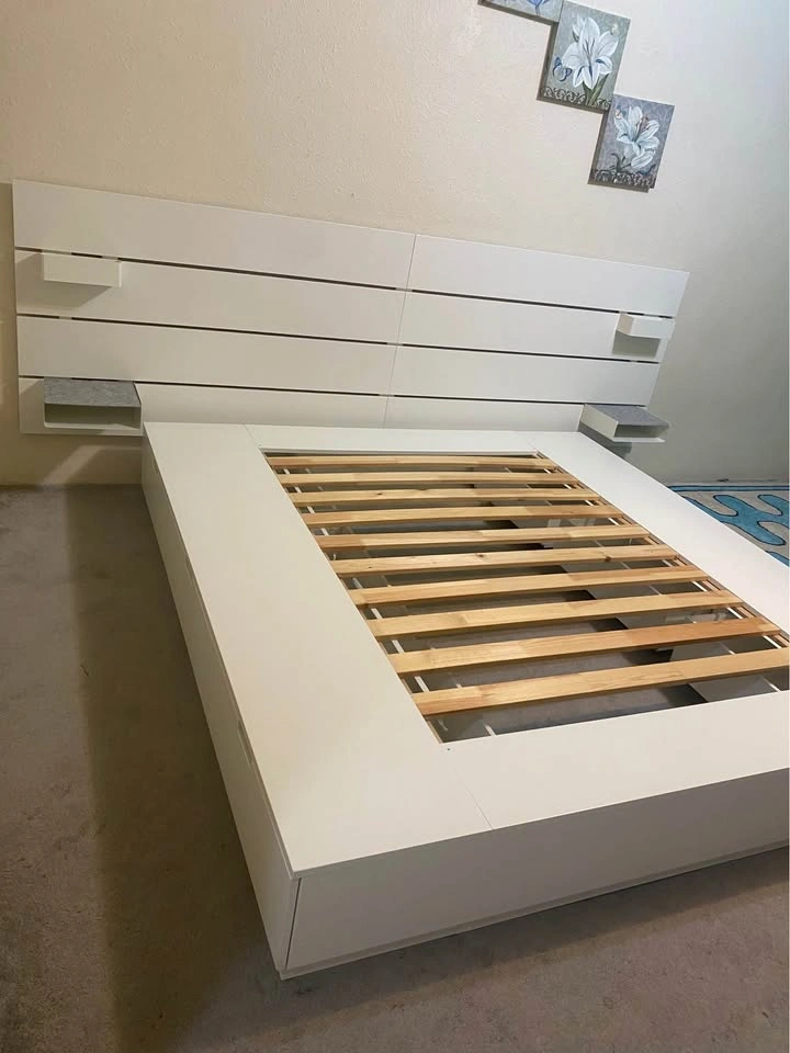 NORDLI queen bed with 6 hydraulic drawers and headboard - photo 5