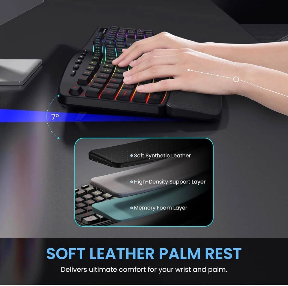 (New)Ergonomic Rechargeable Wireless Keyboard and Mouse Combo - photo 5