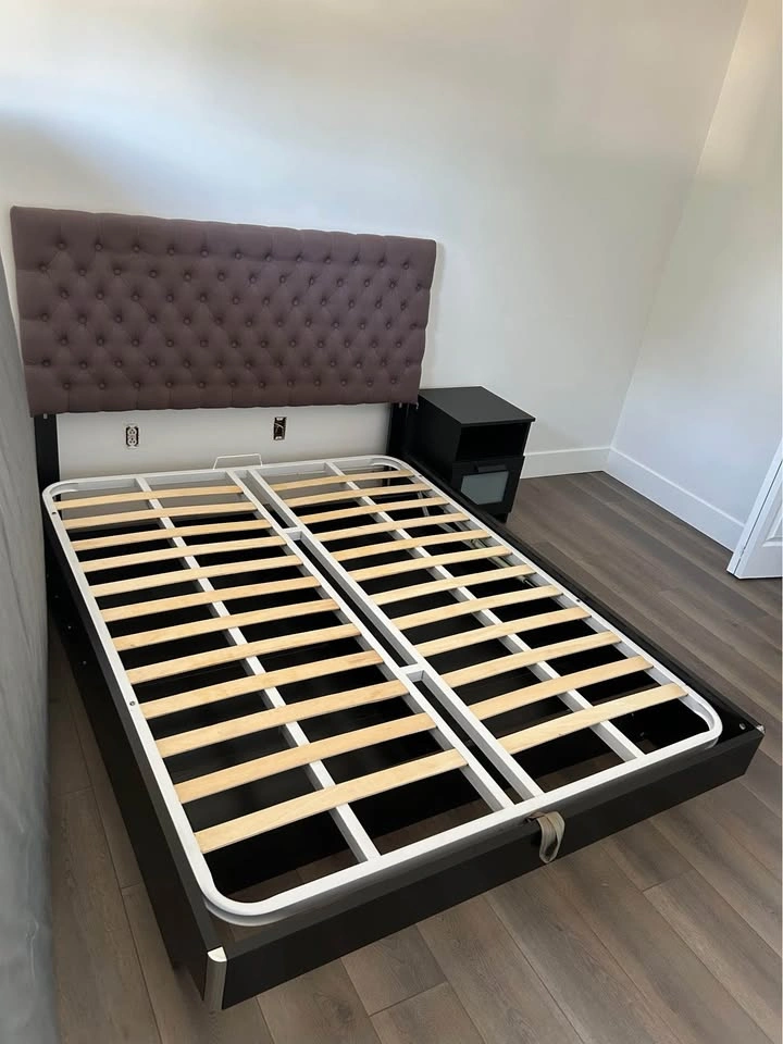 Queen Bed with Storage and 2 Sidetables - photo 3