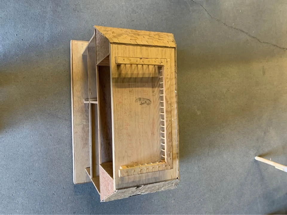 Custom Made Wood Dollhouse w/ Wheels - photo 5