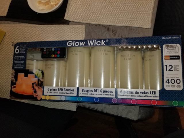 Wax Candles with LED Color Lights