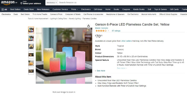 Wax Candles with LED Color Lights - photo 3