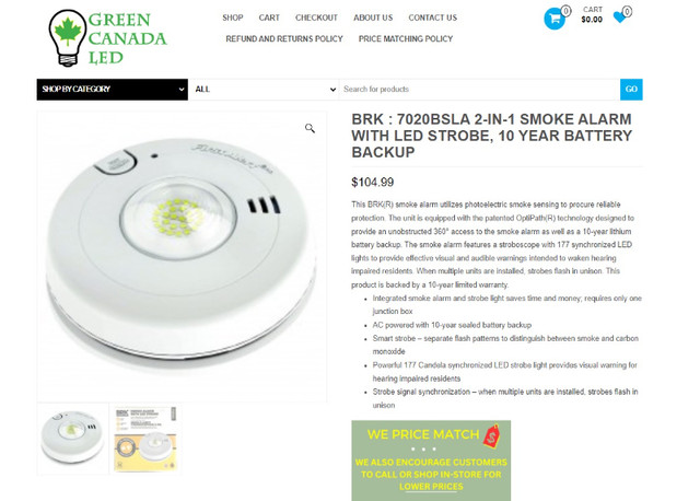 Smoke Alarm - Hard Wired with LED Strobe Light - photo 3