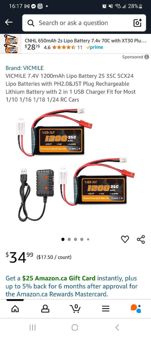Vicmile 7.4V 1200mAh 2S Lipo Battery - photo 5