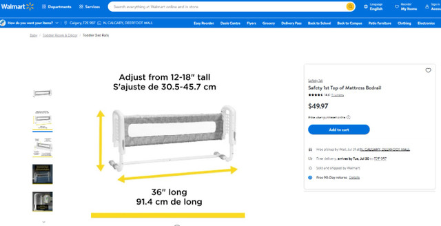 Top of Mattress Bed Rail for Kids 0-24 months - photo 3