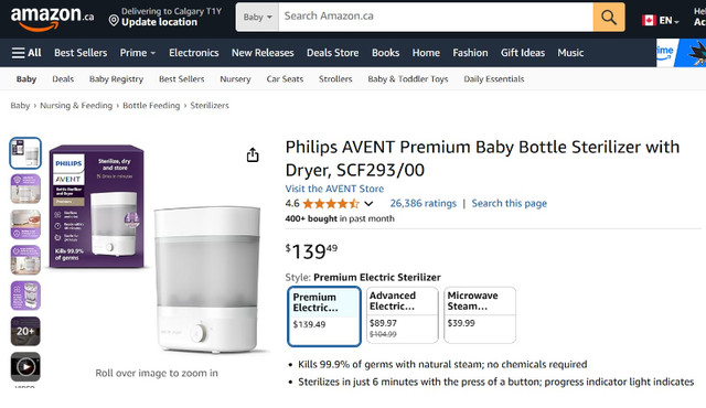 Philips Avent Baby Bottle Sterilizer with Dryer - photo 4