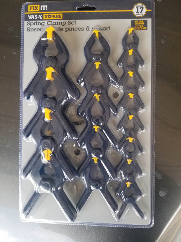 Spring Clamp Set (17 pcs). 4.5", 3.5", 2.5"