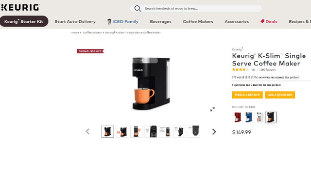 Keurig® K-Slim™ Single Serve Coffee Maker - photo 3